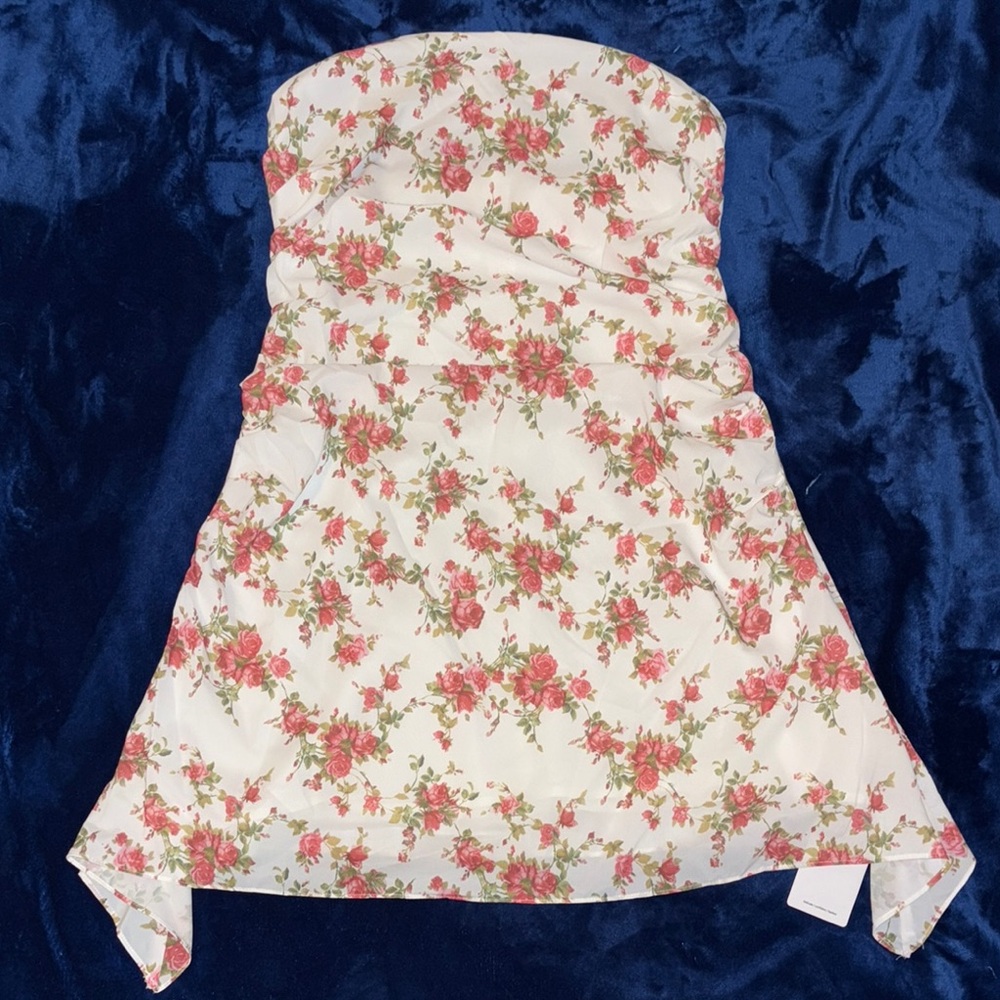 Floral Strapless Dress